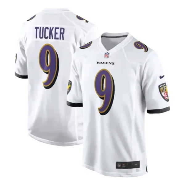 Justin Tucker Jersey White 